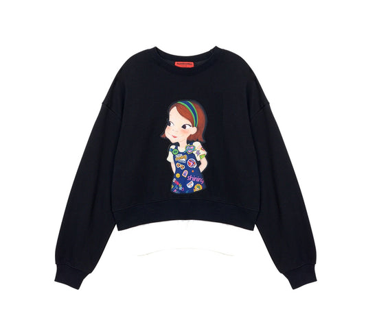 Hemline Layered Sweatshirt F Icon Ria