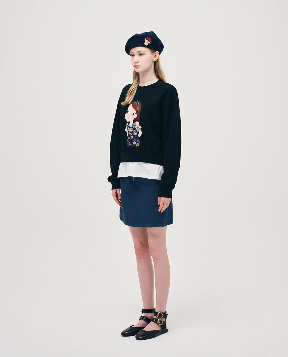 Hemline Layered Sweatshirt F Icon Ria
