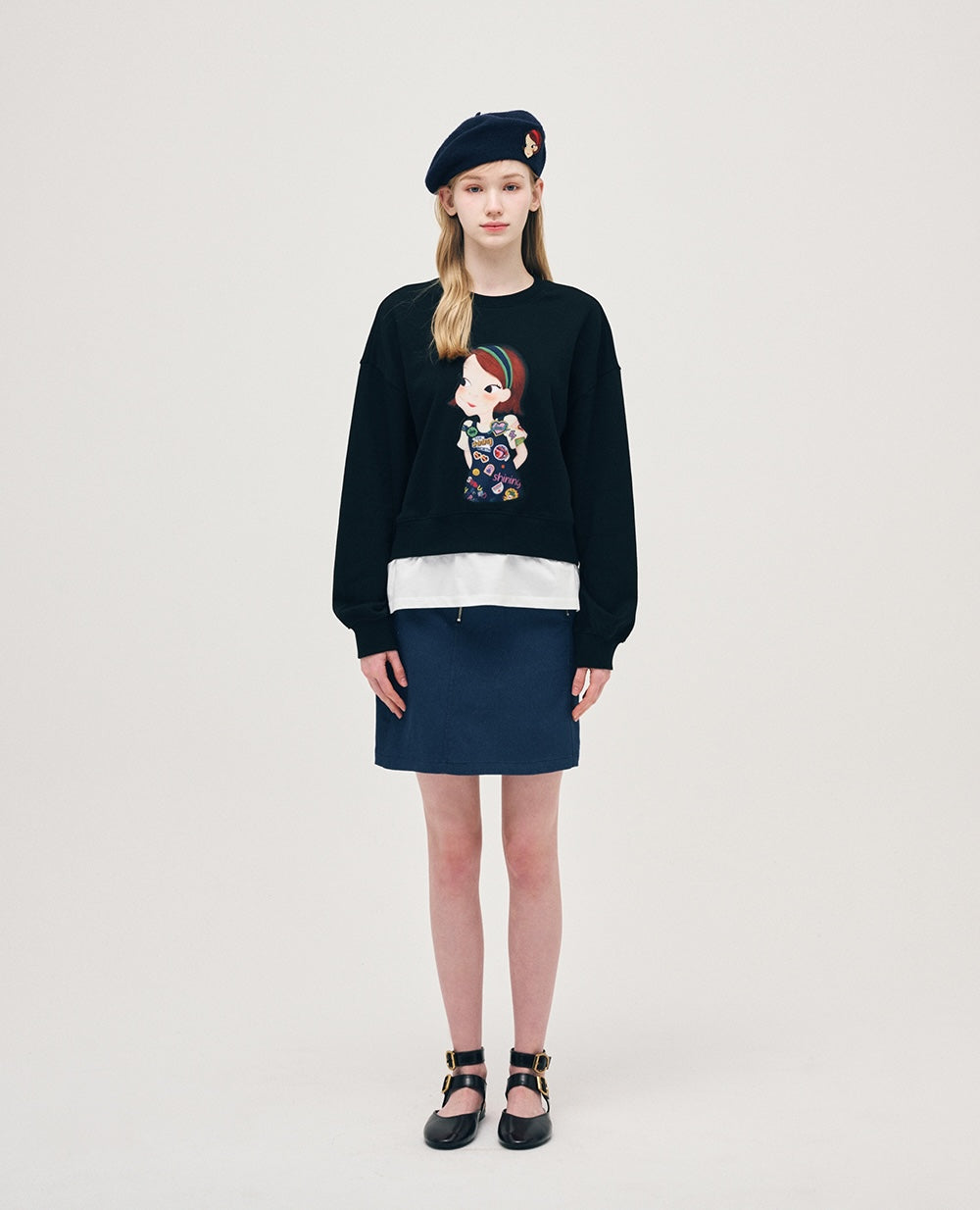 Hemline Layered Sweatshirt F Icon Ria