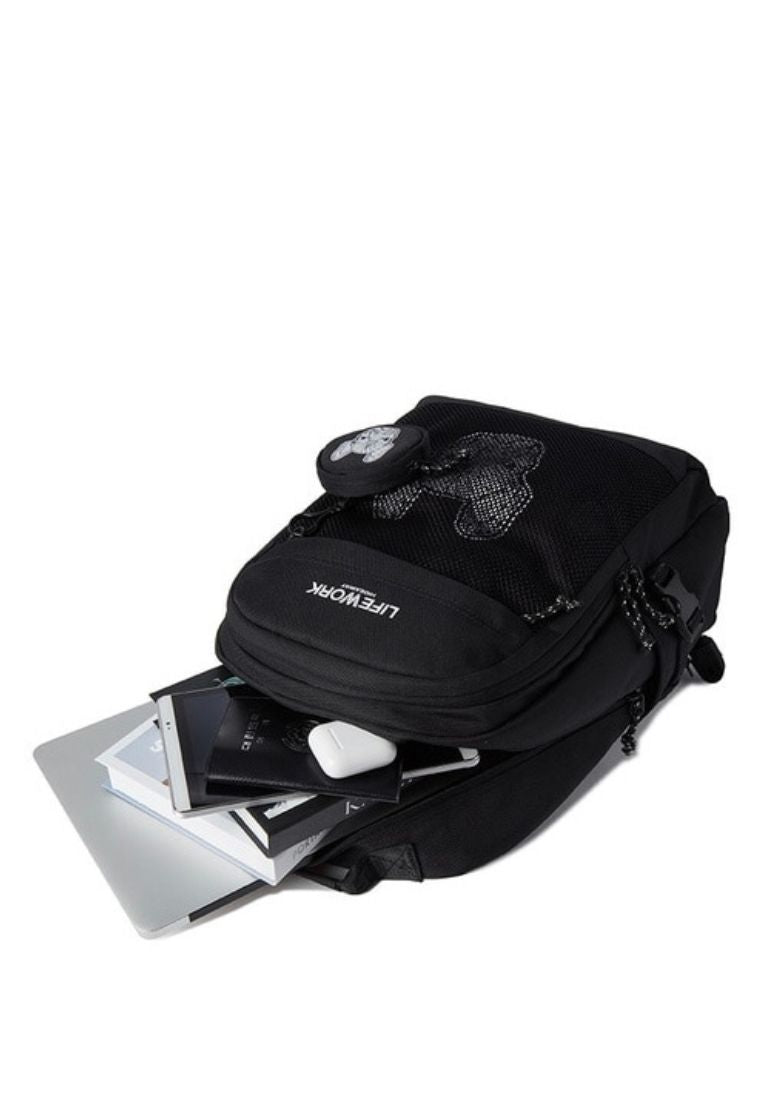 Daily Mesh Pocket Backpack Black