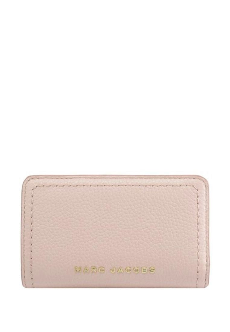 Topstitched Compact Zip Wallet Peach Whip