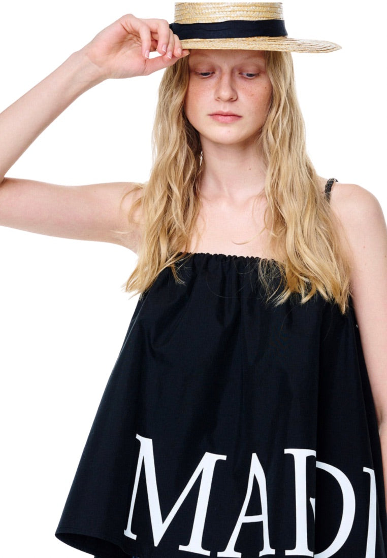 Volume Top Scrunch Strap Black White