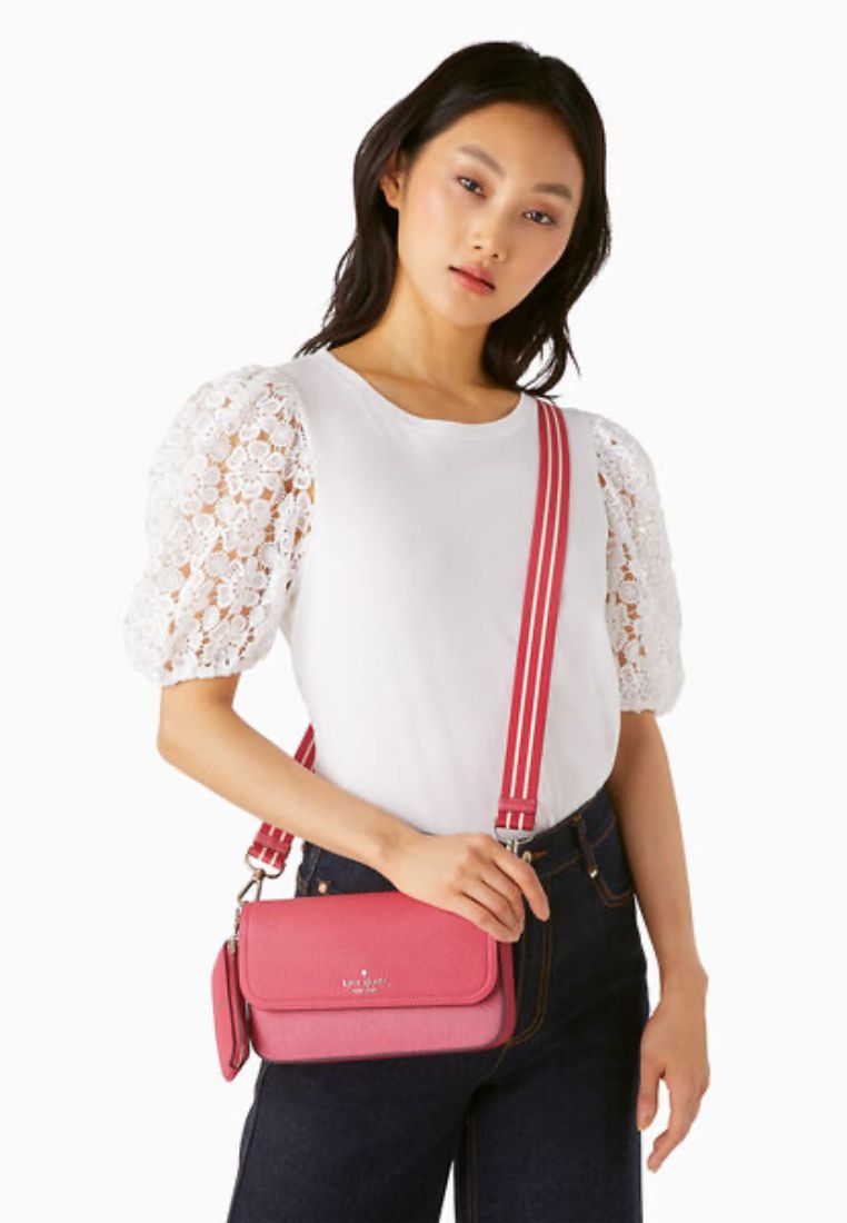 Rosie Flap Crossbody Pink Peppercorn