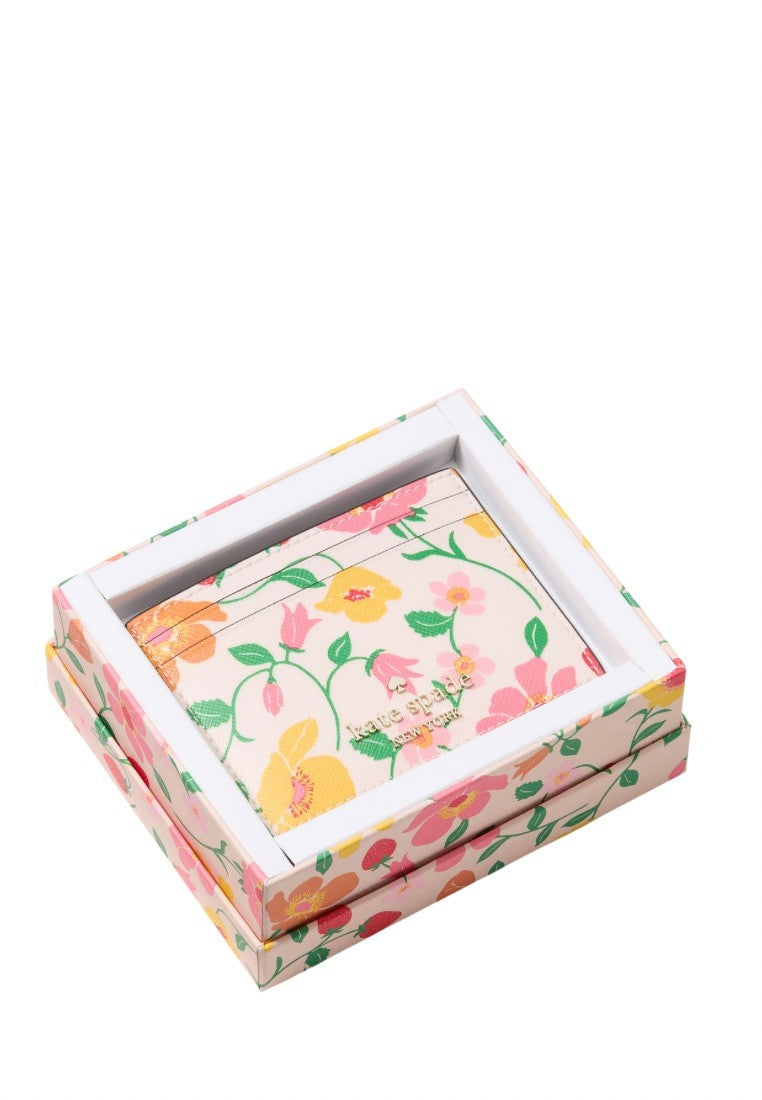 Boxed Madison Strawberry Garden Small Slim Card Holder Pink Multi