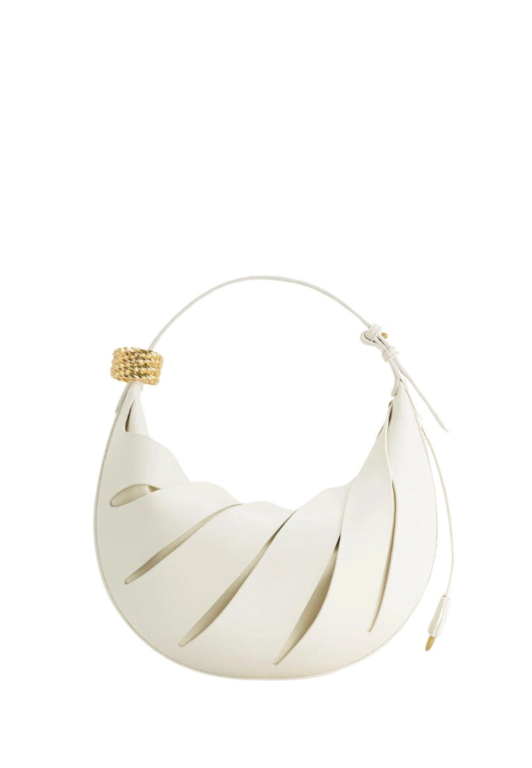 Jana Hollow Out Shoulder Bag - White