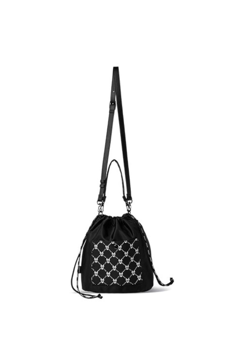 Jacquard Reversible Bucket Bag Pattern Black