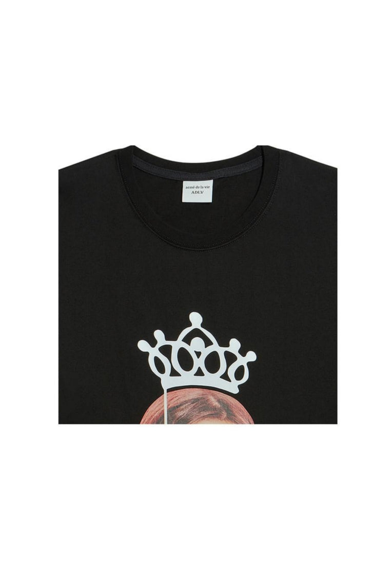 Baby Face Short Sleeve T-Shirt Black Tiara