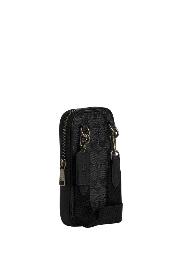 Aden Crossbody In Signature Canvas Charcoal Black
