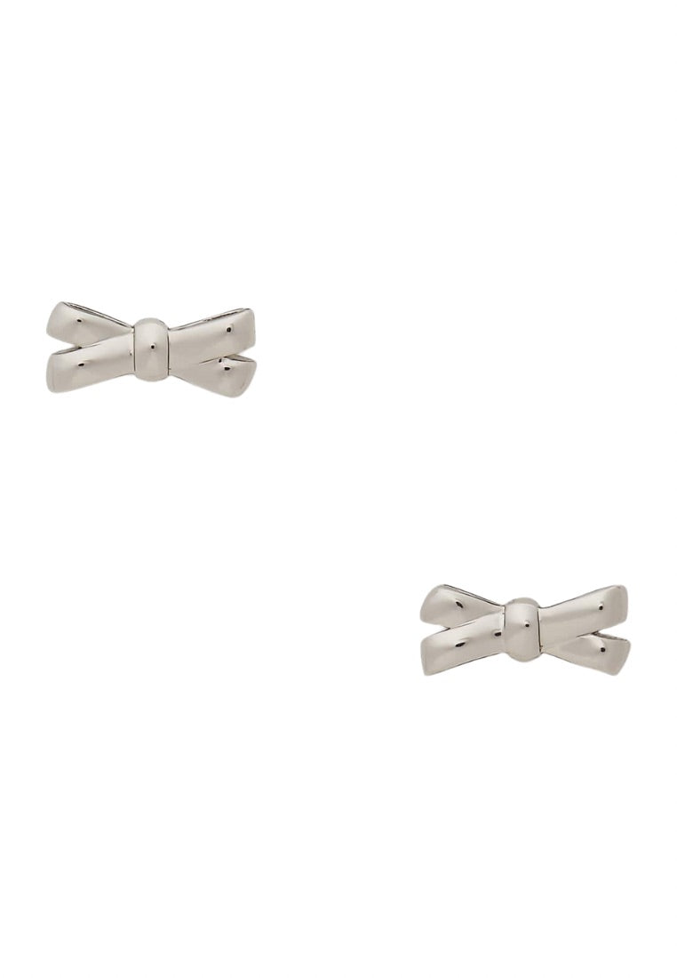 Double Bow Studs Imitation Rhodium