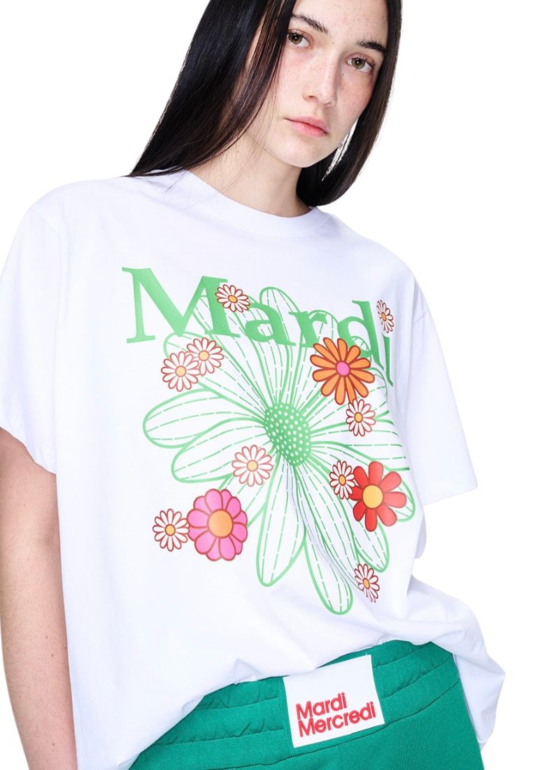 Tshirt FlowerMardi Blossom White Green