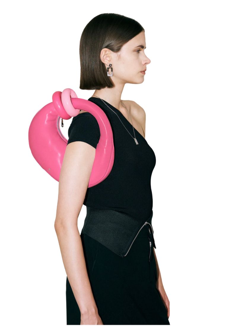 Abacus Top Handle Bag - Rose Red