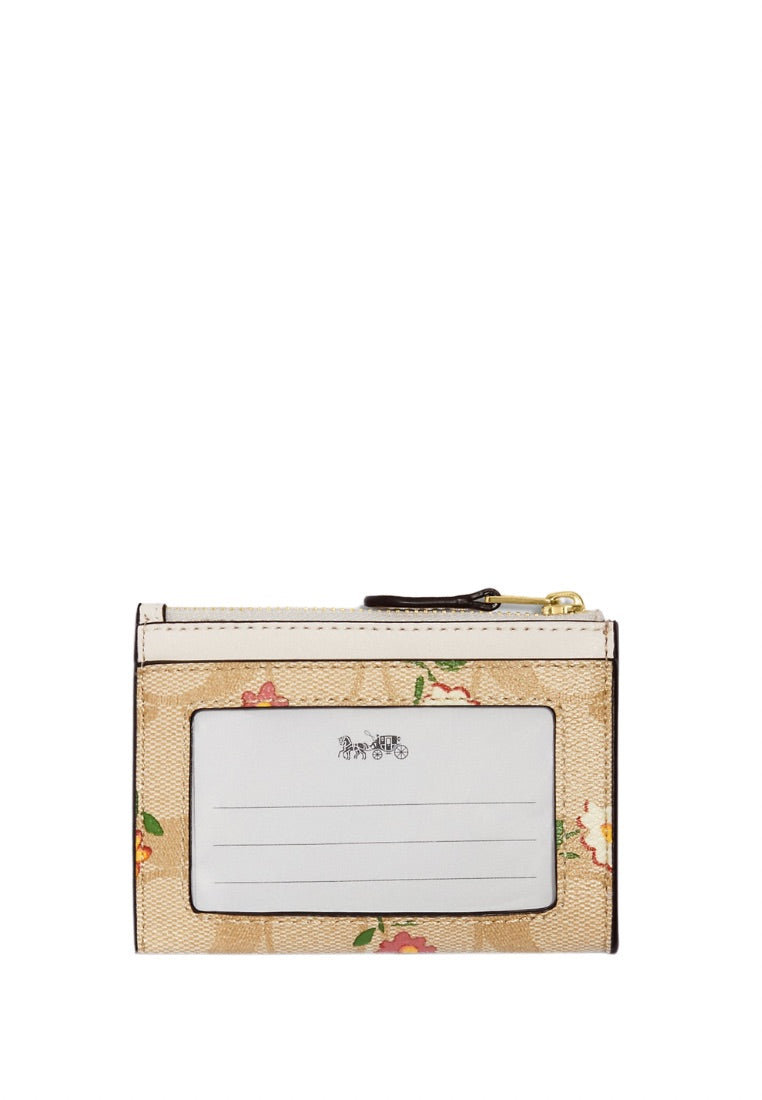 Mini Skinny Id Case In Signature Canvas With Nostalgic Ditsy Print