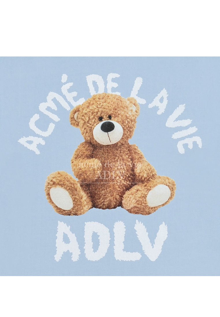 Teddy Bear (Bear Doll) Short Sleeve T-Shirt Sky Blue
