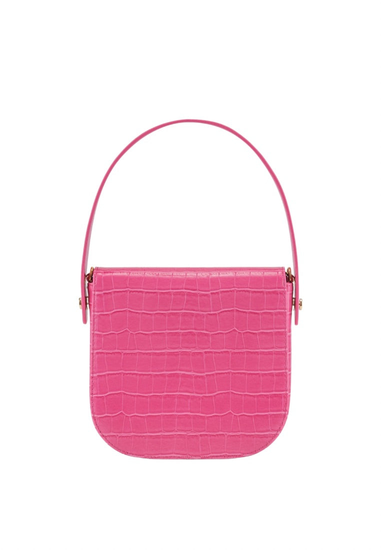 Kate Faux Pearl Bag - Pink Croc