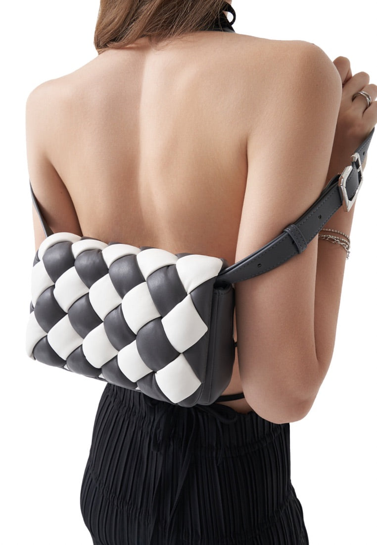 Maze Bag - White & Dark Gray