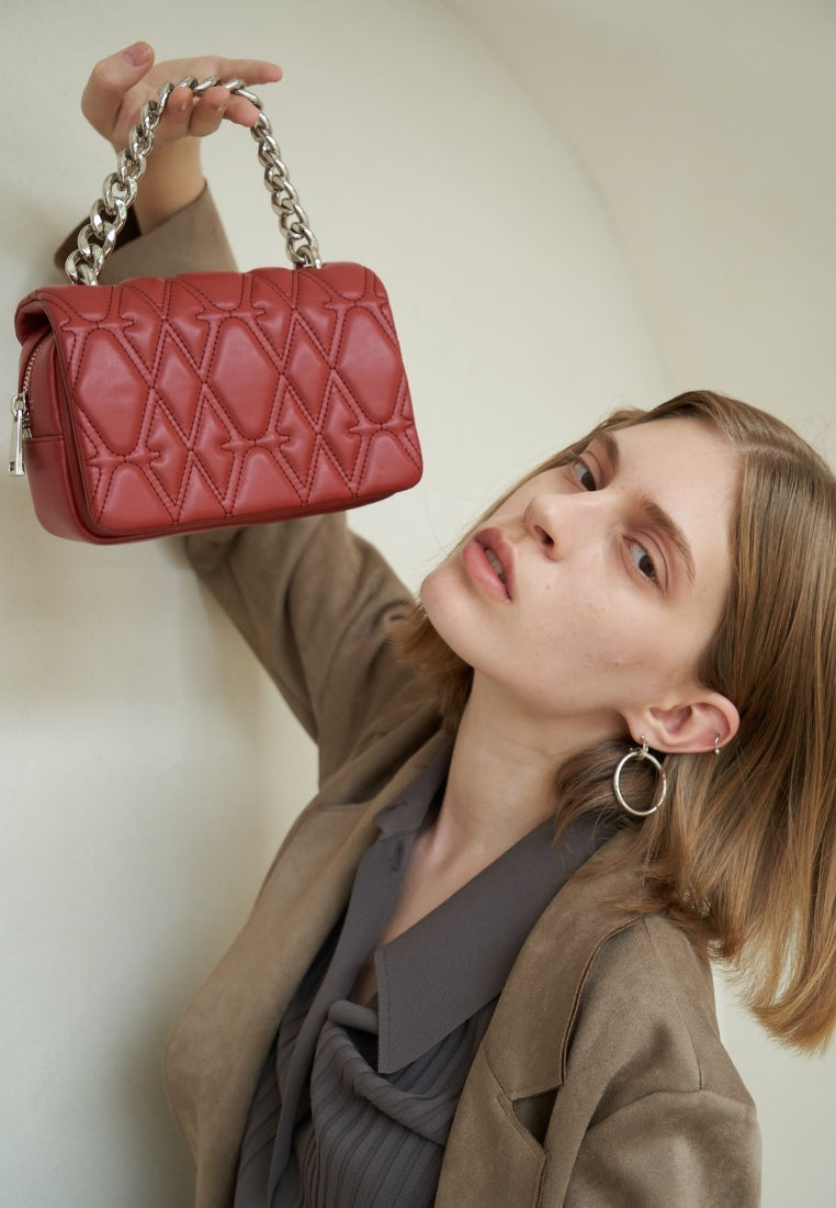 Nora Crossbody Bag - Wine Red