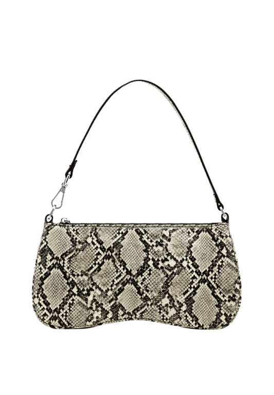 Eva Shoulder Handbag - Natural Snake Embossed