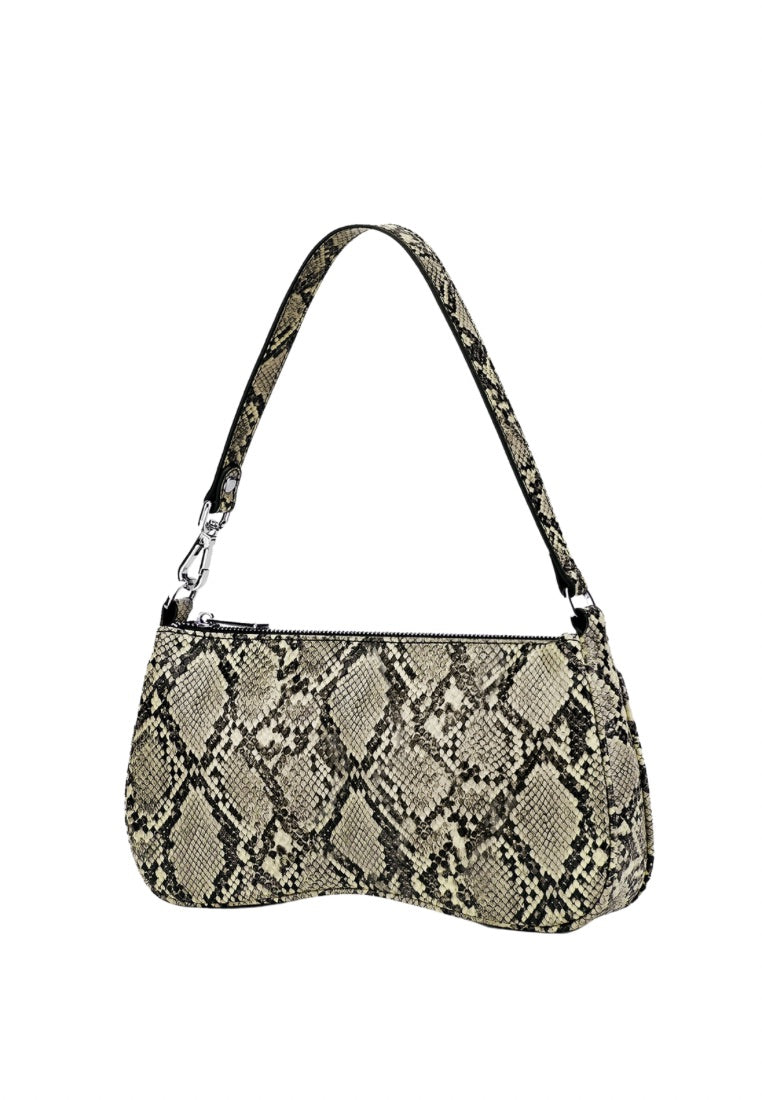 Eva Shoulder Handbag - Natural Snake Embossed