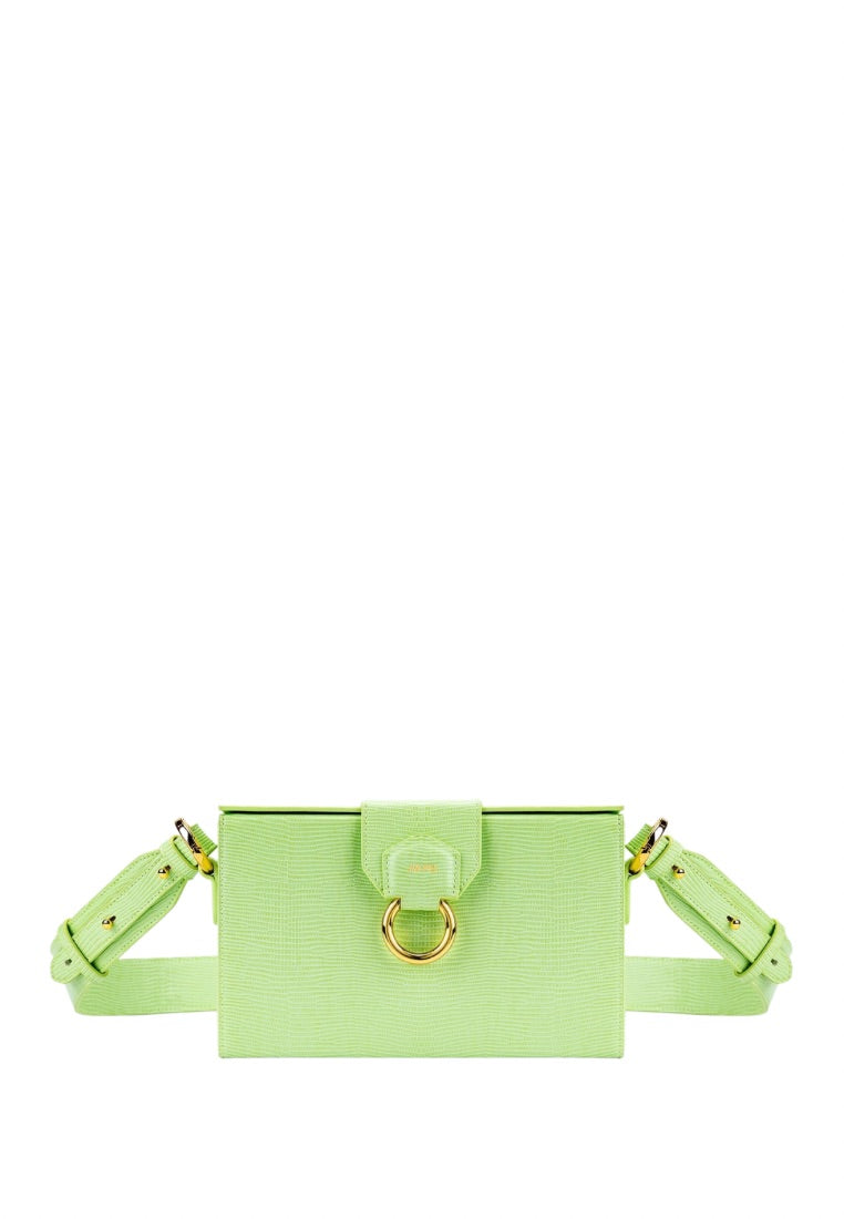 Grace Box Bag - Lime Green Lizard