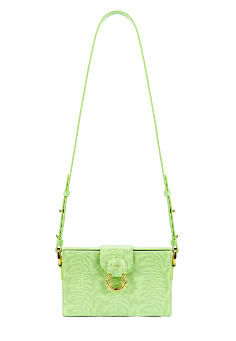 Grace Box Bag - Lime Green Lizard
