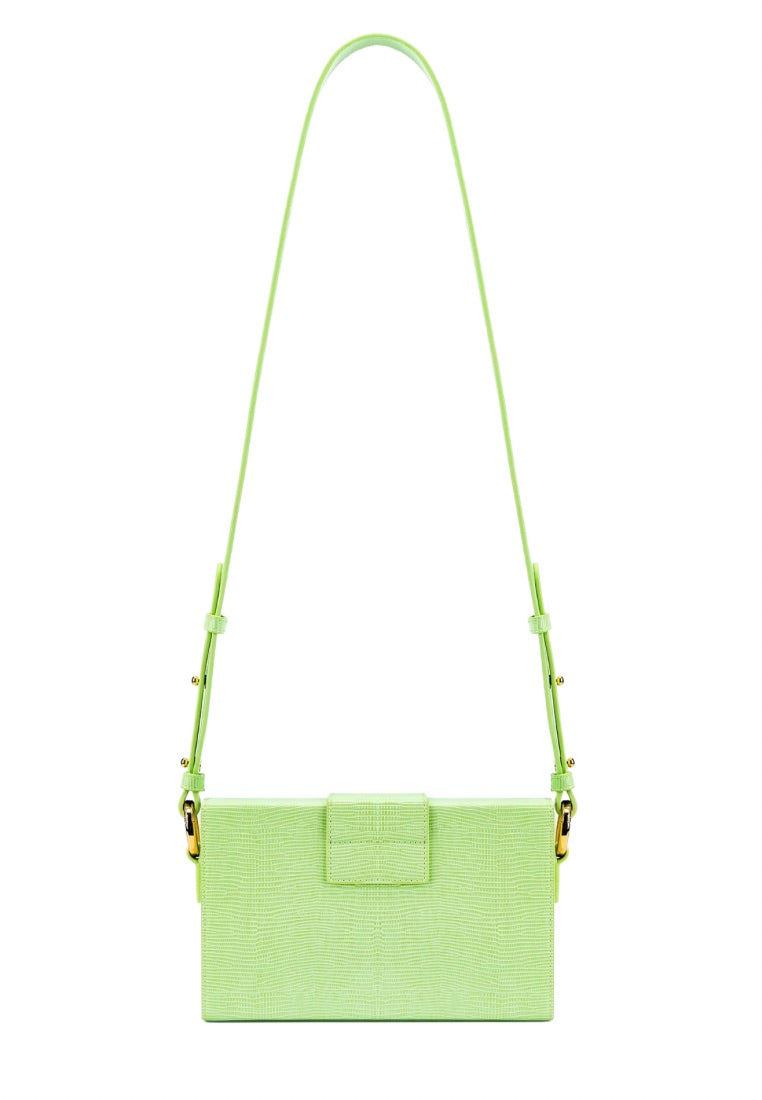 Grace Box Bag - Lime Green Lizard