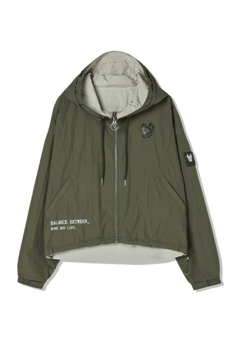 Reversible Zip-Up Hoodie light khaki
