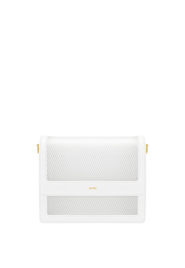 Mini Flap Bag See Through Effect Bag White