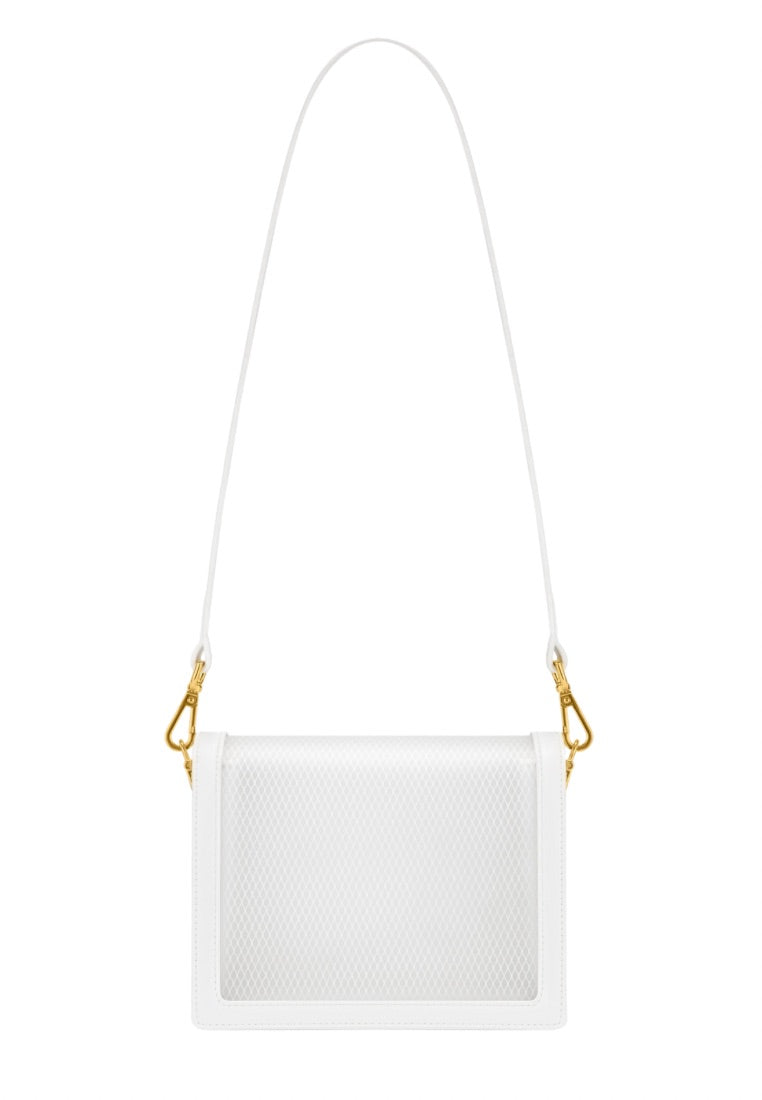 Mini Flap Bag See Through Effect Bag White