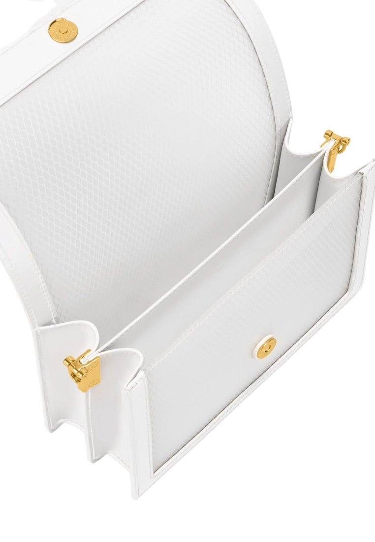 Mini Flap Bag See Through Effect Bag White