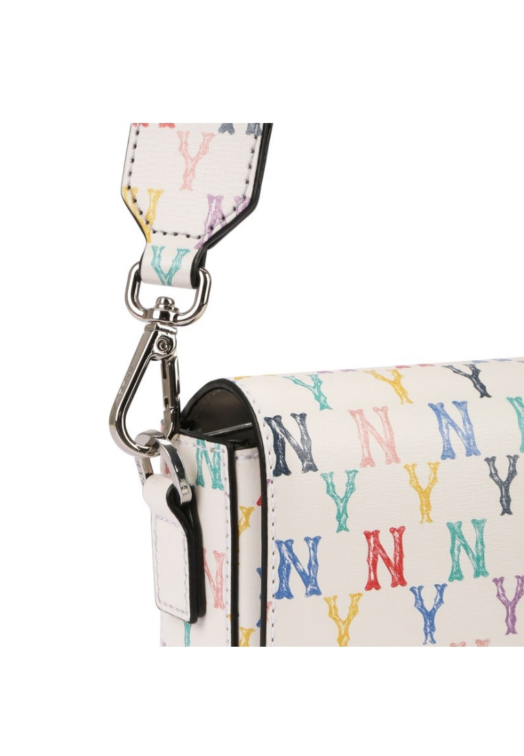 Monogram Rainbow Hoodie Bag NY YANKEES white