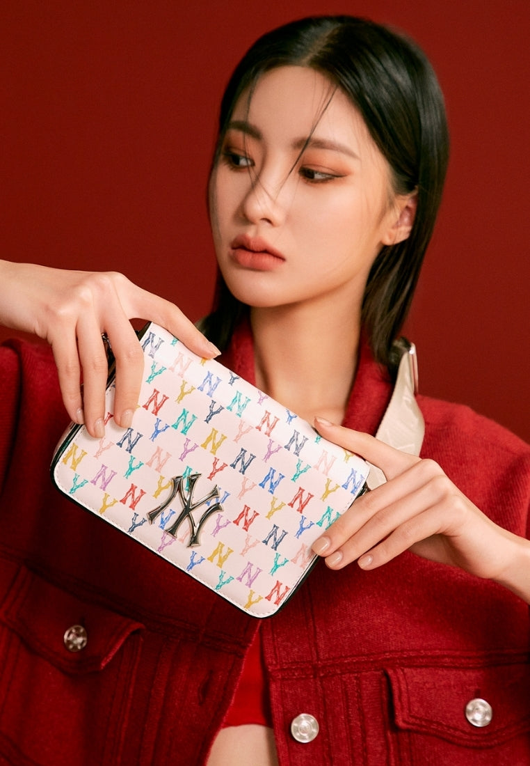Monogram Rainbow Hoodie Bag NY YANKEES white