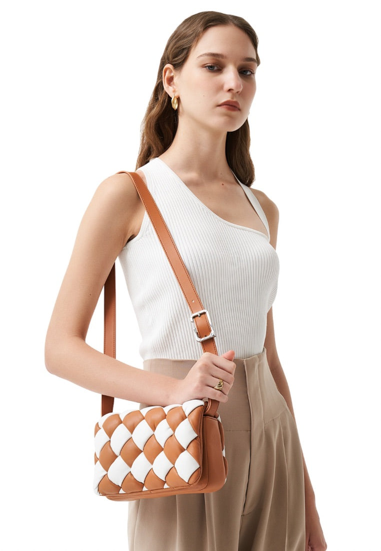 Maze Bag - White & Tan