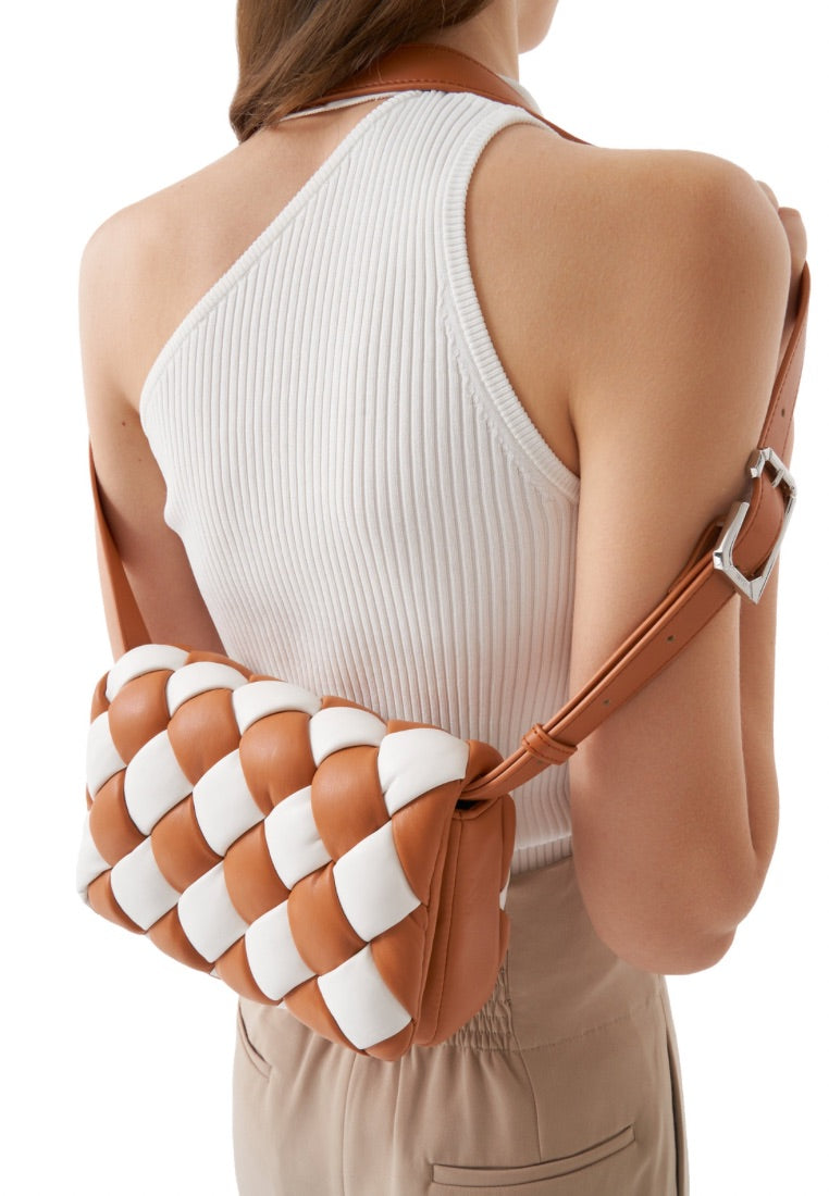 Maze Bag - White & Tan