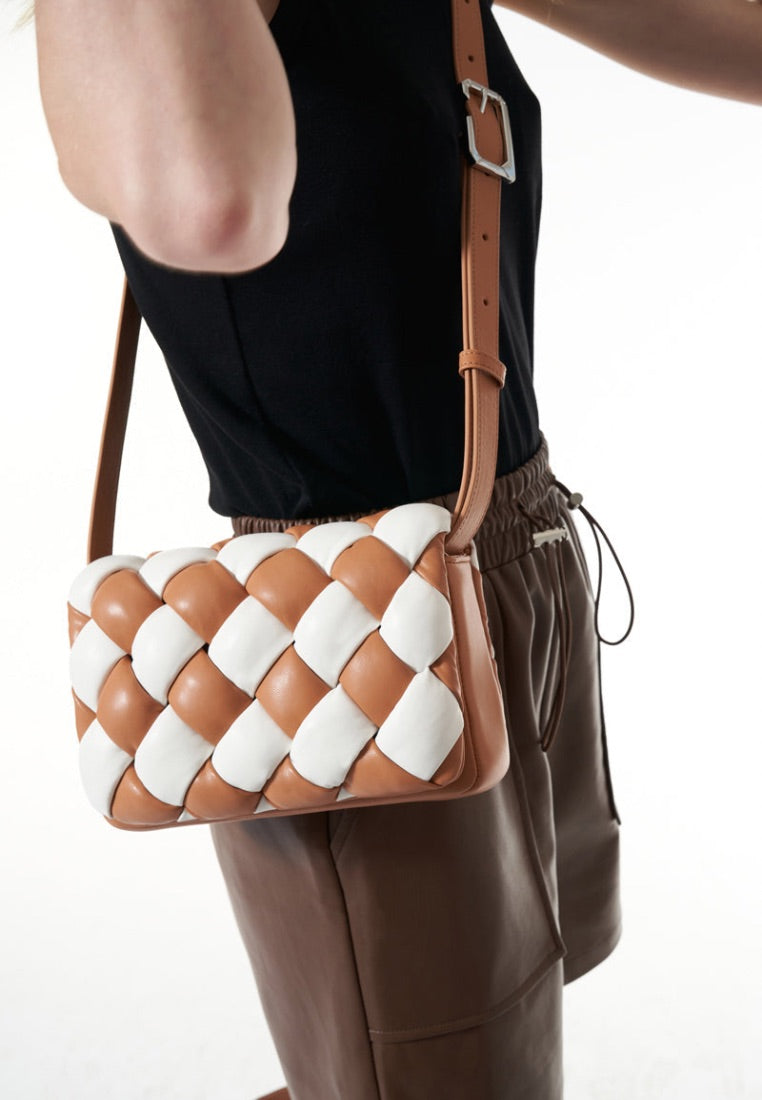 Maze Bag - White & Tan