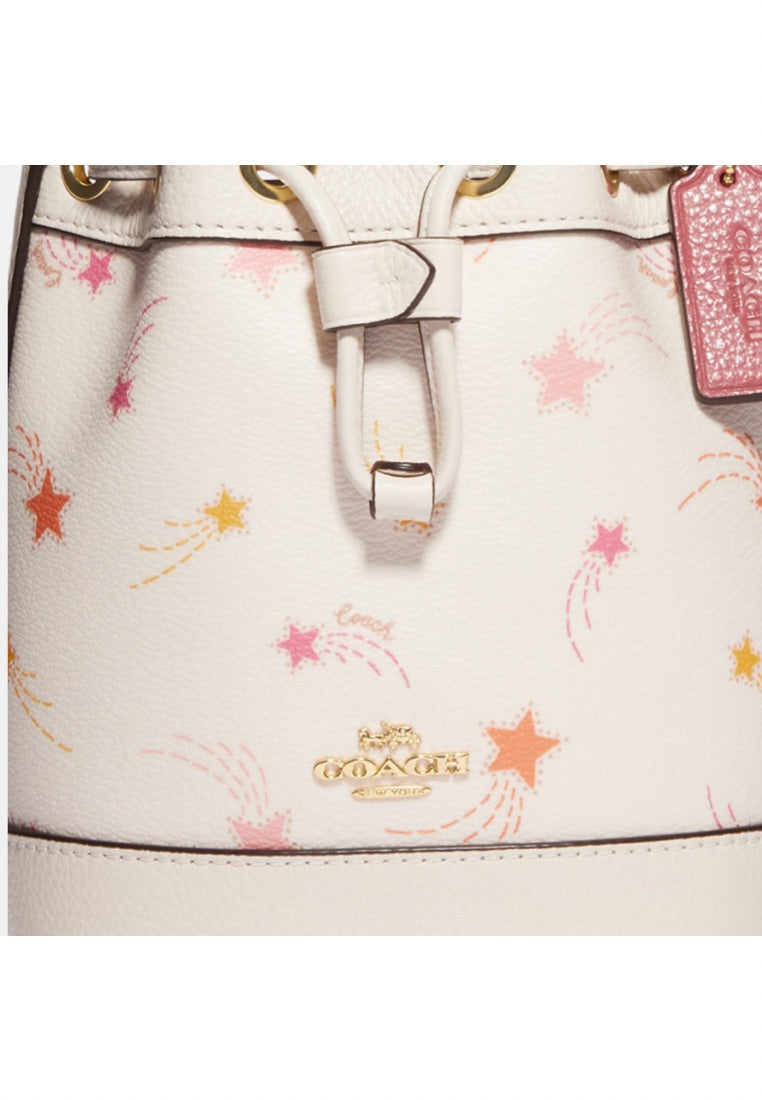 Dempsey Drawstring Bucket Bag 15 With Shooting Star Print