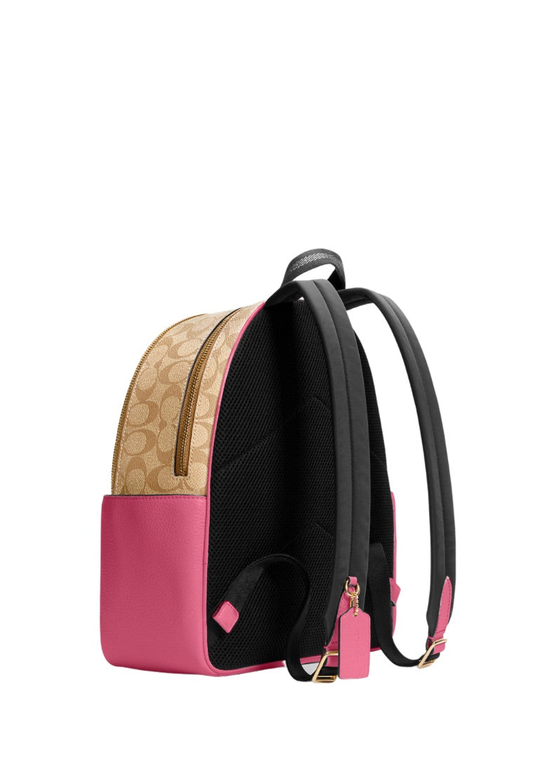 Court Backpack In Signature Canvas Light Khaki Petunia