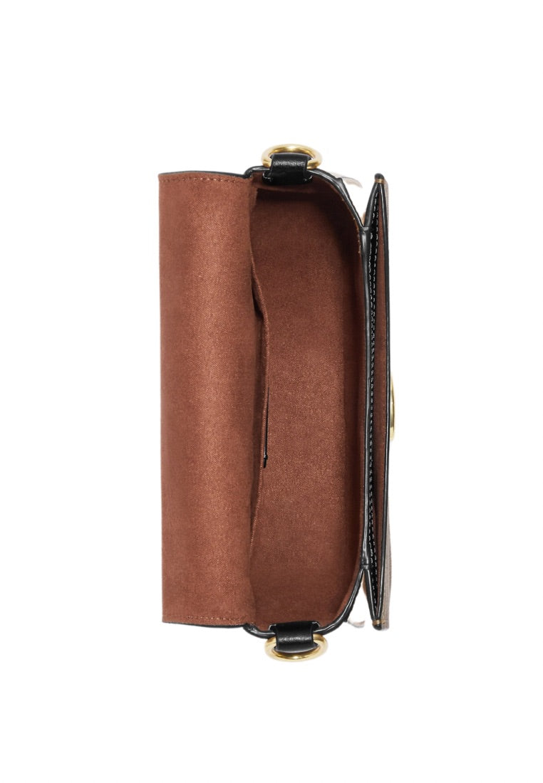 Morgan Saddle Bag In Colorblock Signature Canvas Khaki Multi