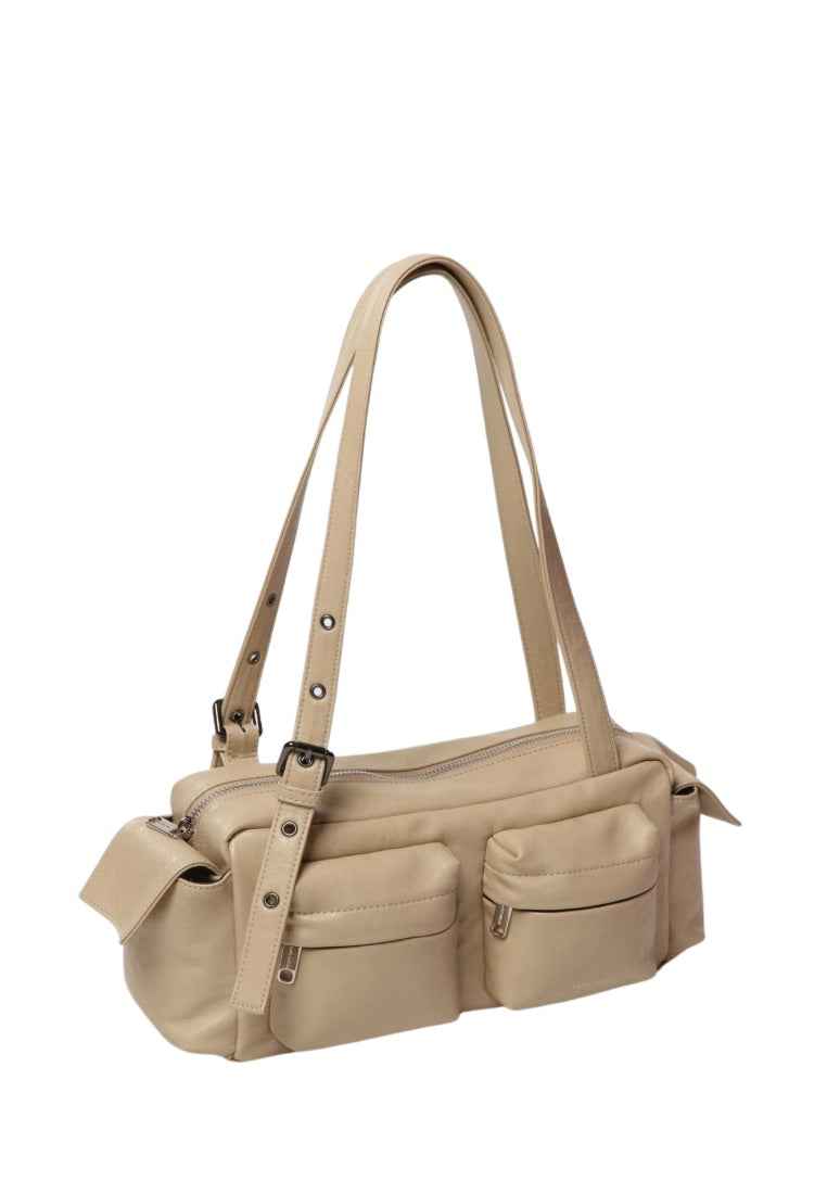 Pocket Utility Bag M Nappa Milktea