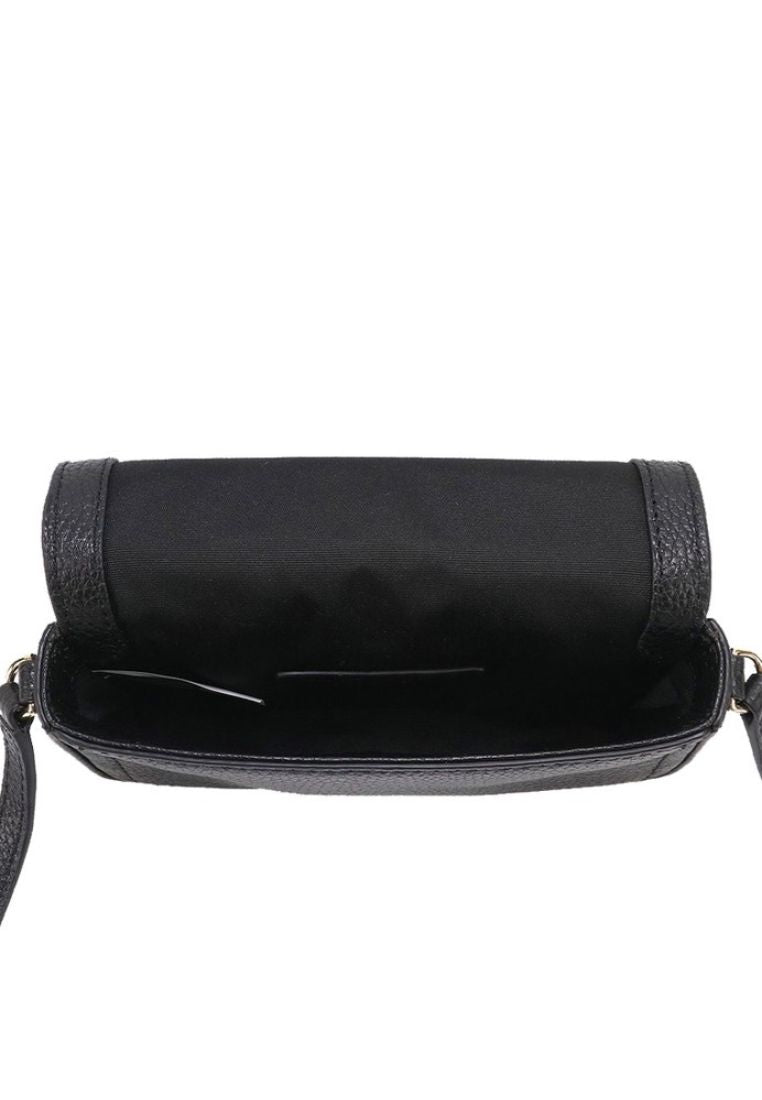Mini Leather Crossbody Black