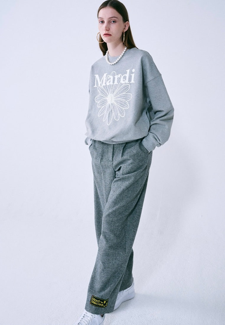 Sweatshirt Flower Mardi Grey Ivory