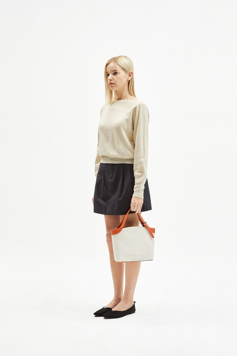 Aileen Canvas Bag L / Brown