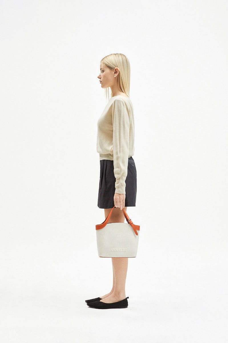 Aileen Canvas Bag L / Brown