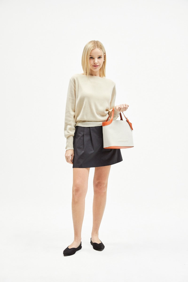 Aileen Canvas Bag L / Brown