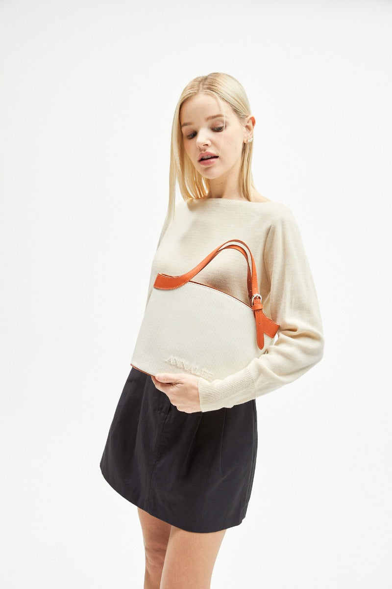 Aileen Canvas Bag L / Brown