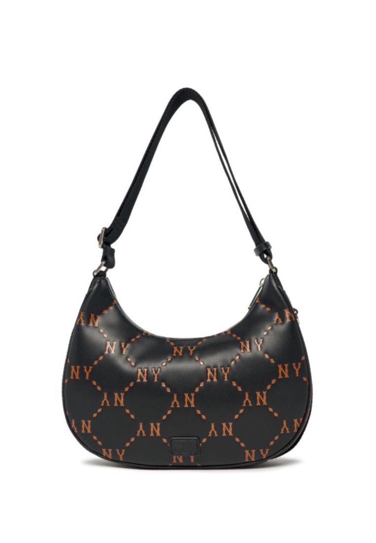 Dia MONOGRAM PU Embo L-Hobo Bag NEW YORK YANKEES black