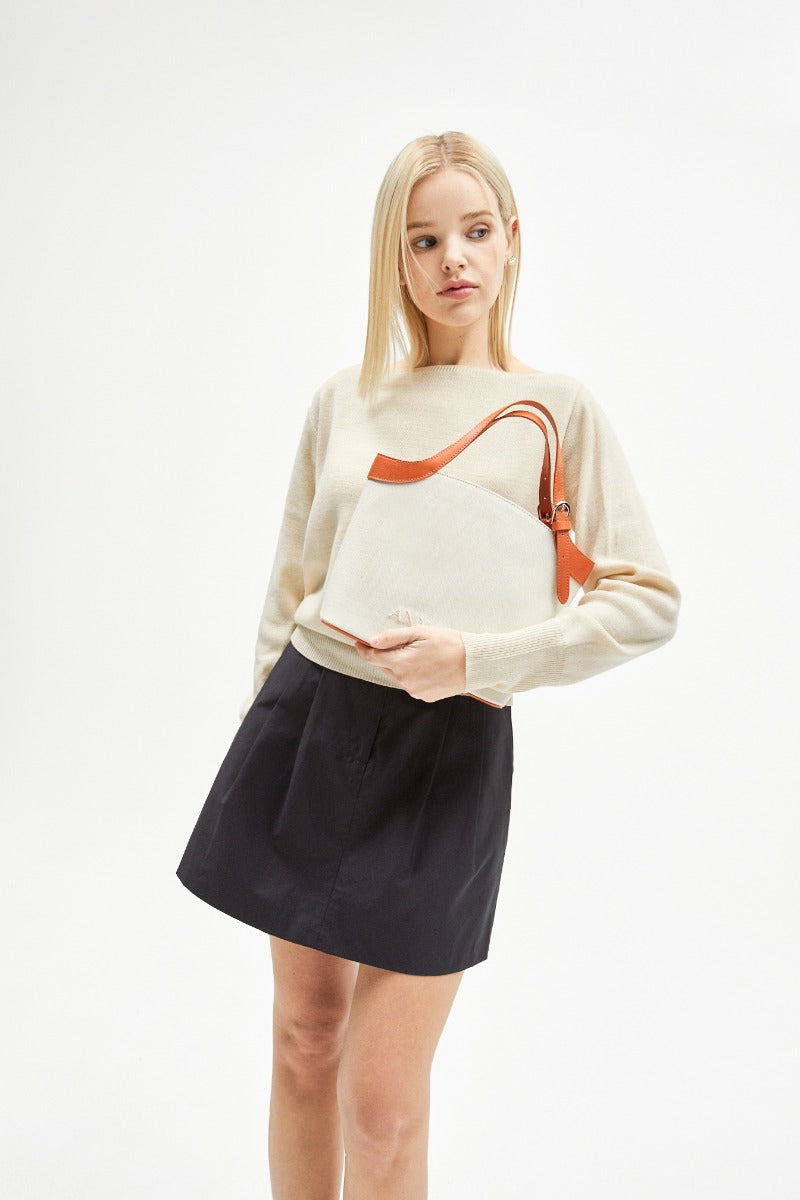 Aileen Canvas Bag L / Brown