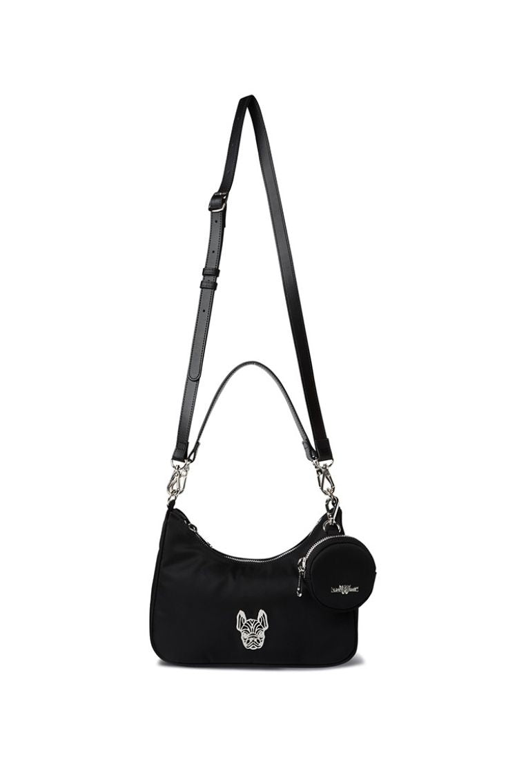 Jacquard Monogram Hobo Bag Black