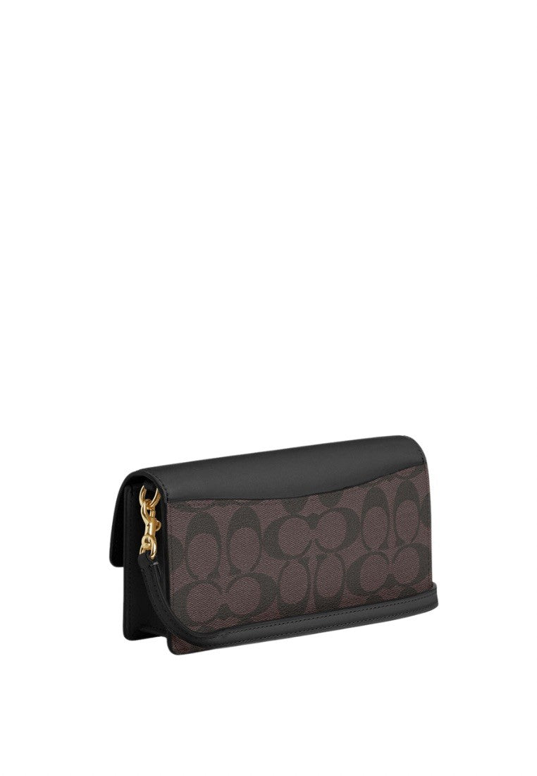 Eliza Small Flap Crossbody In Signature Canvas Brown Black