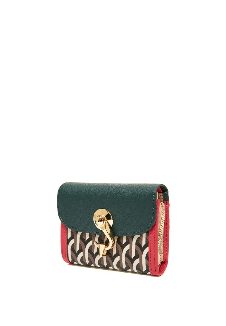 Half Wallet Multi Green
