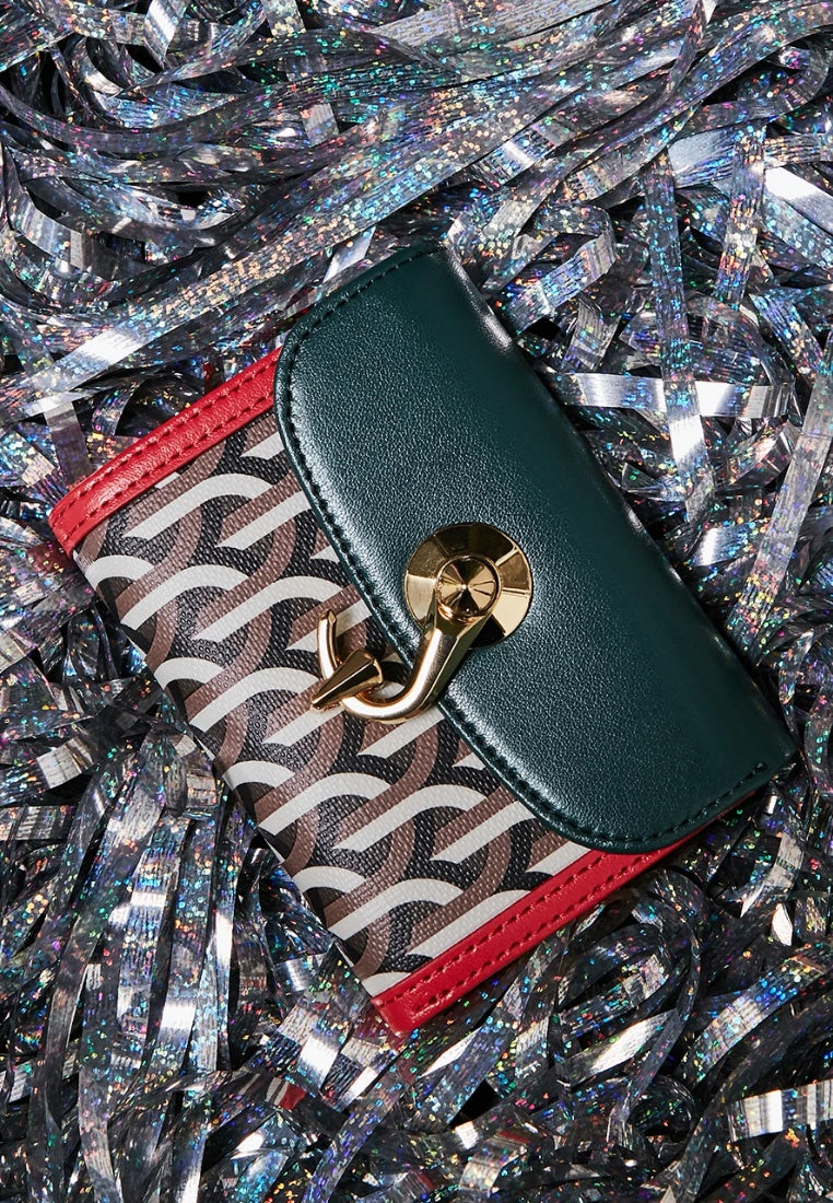 Half Wallet Multi Green